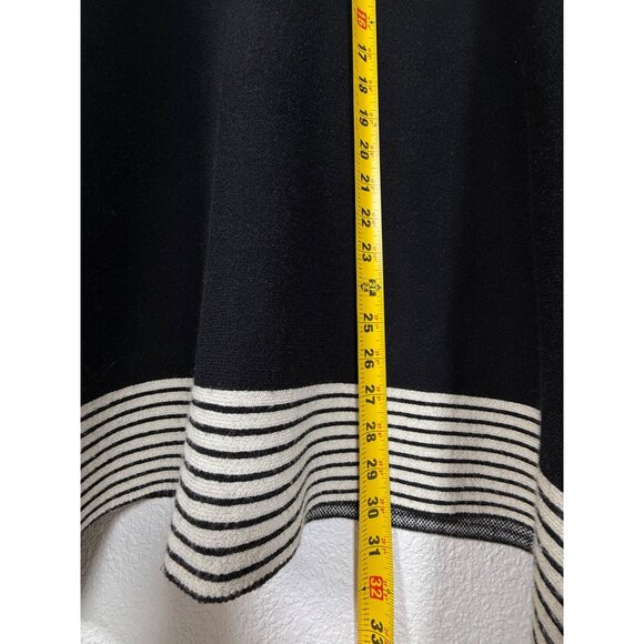 Max Studio London Women’s Oversized Striped Cape Sweater, Size -L - Picture 4 of 11